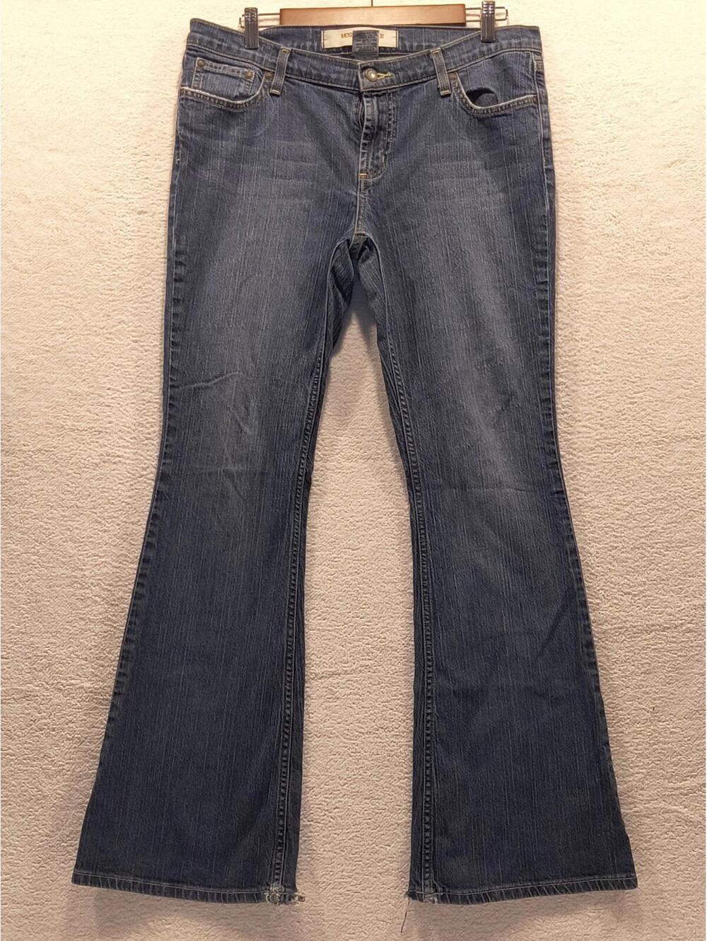 Mossimo Denim Womens Cowgirl Button Pocket Denim Flare Jeans Size 13 (33x32)